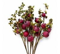 Leaf Pack Of 6 X 75Cm Artificial Pomegranate Stem Artificial Purple