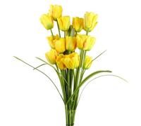 Leaf Pack Of 6 X 80Cm Artificial Tulip Yellow Stem