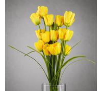 Leaf Pack Of 6 X 80Cm Artificial Tulip Yellow Stem