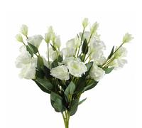 Leaf Pack of 6 x 80cm Artificial White Wild Rose Stem - 36 Flowers - 80cm - White - 6 x 80cm White Wild Rose