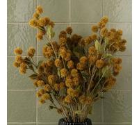 Leaf Pack Of 6 X 85Cm Craspedia Stem Yellow Artificial