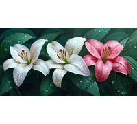 Leaf Paint by Numbers for Adults No Frame, Flower Large Adult Paint by Numbers Canvas Kits, DIY Beginner Acrylic Oil Painting by Number Christmas Gifts for Home Halloween Decorations 50x100cm J0L-830