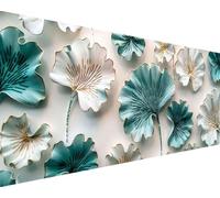 Leaf Paint by Numbers for Adults, Nordic Paint by Numbers Kits on Canvas, DIY Oil Painting with 3 Brushes and Acrylic Pigment Drawing Art Crafts, Hobbies for Women, Home Wall Decor Gifts b-1873