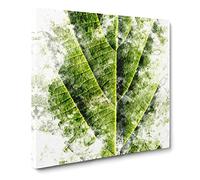 Leaf Pathways Watercolour Modern Canvas Wall Art Print Ready to Hang, Framed Picture for Living Room Bedroom Home Office Décor, 14x14 Inch (35x35 cm)