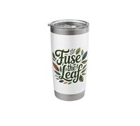 Leaf Pattern Fuse The Leaf Nature Inspired Decor Stainless Steel Insulated Tumbler