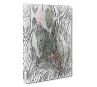 Leaf Pattern in Abstract Canvas Print for Living Room Bedroom Home Office Décor, Wall Art Picture Ready to Hang, 30 x 20 Inch (76 x 50 cm)