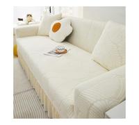 Leaf Pattern Stretch Sofa Cover with Ruffled Skirt Anti-Slip for 1/2/3/4/5 Seaters (305-360cm) Perfect for Living Room Décor Easy to Install and Clean