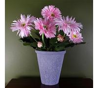 Leaf Pink Potted Daisy Flowering Plant Artificial