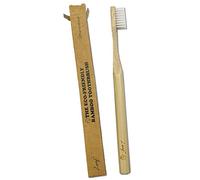Leaf Premium Bamboo Toothbrush - No Artificial Colours - Eco Friendly - Round Ergonomic Handle by PlanetWood (Single Toothbrush)