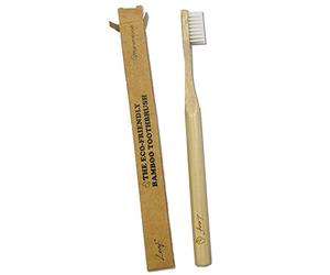 Leaf Premium Bamboo Toothbrush - No Artificial Colours - Eco Friendly - Round Ergonomic Handle by PlanetWood (Single Toothbrush)