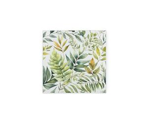 Leaf Print Glass Hot Pot Stand - Nature Foliage Gift Trivet - Kitchen Chopping/Cutting Board Worktop Protector with Non-Slip Feet 20cm x 20cm (8" x 8")