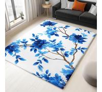 Leaf Print Non-Slip Flannel Rug 180x270 cm Area Rugs 3D Color Painting Soft Low Pile Indoor Carpet Suitable for Bedrooms Studies Living Rooms and Hallways (6x9ft) b-3873