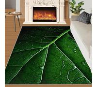 Leaf Print Non-Slip Flannel Rug 60x90 cm Area Rugs 3D Plant Pattern Soft Low Pile Indoor Carpet Suitable for Entrances Foyer Hallways and Front Door Mats (2x3ft) b-1864