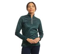 Leaf Print Thermal Golf Top Layer Island Green Teal XL