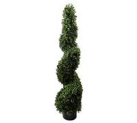Leaf Protected Artificial Topiary Tree, 120cm UV Boxwood Twist