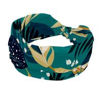 Leaf Rain Is Beautiful Headbands for Women Girls, Wide Headband, Knotted Cross Turban Head Band, Non Slip Hairband for Yoga Workout Running
