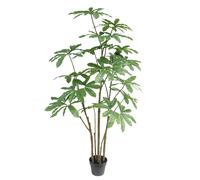 Leaf Realistic Artificial Tree Faux Plant 150cm Dwarf Umbrella in Green Leaf Green