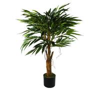 Leaf Realistic Artificial Tree Longifolia Ficus Natural Trunk Botanik in Green Leaf Green