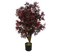 Leaf Red Aralia Tree Artificial UV Resistant Outdoor 120cm - Realistic plant by Botanik in Green Leaf Green