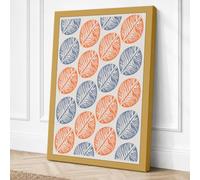 Leaf Rhythm Geometric Canvas Wall Art Print 18x12 Inch (46 x 30 cm)