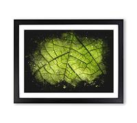Leaf Roads Paint Splash Modern Art Framed Wall Art Print, Ready to Hang Picture for Living Room Bedroom Home Office Décor, Black A3 (46 x 34 cm)