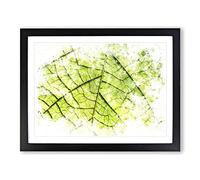 Leaf Roads Watercolour Modern Framed Wall Art Print, Ready to Hang Picture for Living Room Bedroom Home Office Décor, Black A3 (46 x 34 cm)
