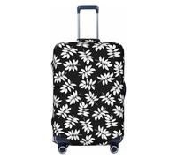 Leaf Rowan On Black Travel Luggage Cover Spandex Suitcase Protector Bag,Leaf Rowan On Black Anti-Scratch Fits 18-32 Inch Luggage, Suitcase Sleeve for Kid and Adult,X-Large
