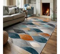 Leaf Rugs for Bedroom 240 x 330, Home Living Room Decor, Modern Abstract Pattern Soft Washable Area Rug, Non Slip Extra Large Carpet DS211