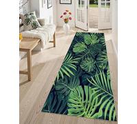 Leaf Runners for Hallways,60x180cm, Tropical Plants Monstera Kitchen Runner Rugs Washable Non-Slip Laundry Room Rug Entryway, Throw Rug Palm Leaves Print Carpet for Bedroom Bathroom Living Room