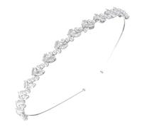 Leaf Shape Crystal Headbands Retro Pearl Headband Waving Party Crown Head Hoop Elegant Women Wedding Hair Accessores