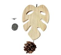 Leaf Shape Wood Bird Perch - Paw Grinding Stand Stick, Natural Claw Trimmer, Pet Bird Supplies Category, Decorative Exercise Gear For Parakeets Budgies Cockatiels Conures Lovebirds