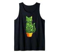 Leaf Shaped Dog Topiary Green Plant Pot Artwork Tank Top