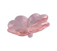 Leaf shaped For Crystal glass ornament offering a sophisticated touch for home styling and wedding decor with strong borosilicate glass (pink)