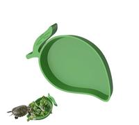 Leaf-Shaped Reptile Bowl - Habitat Feeding Dish, 3d Printed Reptile Bowl, Bearded Dragon and Gecko Tank Accessory, Tortoise Snake Chameleon Frog Spider Shallow Water Dish | Suitable for Terrarium