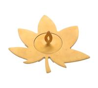 Leaf Shaped Stainless Steel Candle Topper 10cm Golden Jar