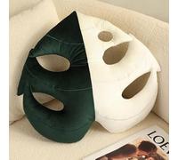 Leaf Shaped Throw Pillow, Cute Monstera Decorative Throw Pillow, Green Tropical Plant Cushion for Living Room Sofa Office Bedroom Home Decor, Presents for Plant Lovers (C 52X48CM)