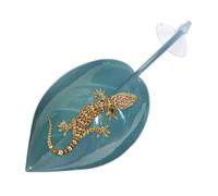Leaf-shaped Turtles Stopping Area, Climbing and Resting Area | Leaf Shaped Tubs for Leopard Gecko Turtles and Toads with Suction Cups Terrarium Decoration