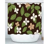 Leaf Shower Curtain for Bathroom, Curtain Includes 12 Pcs Hooks, Waterproof Polyester Fabric, Rustproof Eyelets, Weighted Hem, Machine Washable, Quick Dry, Bathroom Decor H120 x W180cm Plant J#184