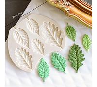 Leaf Silicone Mold Rose Flower Fondant Molds DIY Cake Decorating Tools Sugarcraft Candy Resin Clay Chocolate Gumpaste Moulds (4.2 x 3.28 x 0.24 inches)
