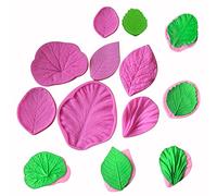 Leaf Silicone Mold Rose Flower Fondant Molds DIY Cake Decorating Tools Sugarcraft Candy Resin Clay Chocolate Gumpaste Moulds (6PCS/lot)