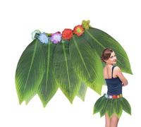 Leaf Skirt - Festive Hawaiian Huila Grass Skirt Outfit | Traditional Hawaiian Grass Skeirt Costume | Leaf Graass Skirts Suitable For Luiau Parties, Dance Performances, And Tropical Dress-Up Fun
