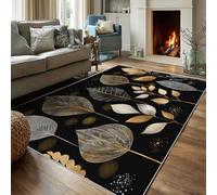 Leaf Small Rugs for Entryway 60 x 110, Home Bedroom Kitchen Decor, Modern Abstract Pattern Soft Washable Indoor Door Mats, Non Slip DS145