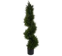 Leaf Sprial Tree Artificial Topiary 120cm Cypress Botanik in Green Leaf Green