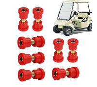 Leaf Spring Bushing - Spring Bushing Sleeve Set, Rear Steel Plate | Upgraded Golf Cart Suspension Shackle Parts, Spring Shackle Sleeve Kit for Vehicles, Black/Silver, Polyurethane+Iron