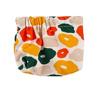 Leaf Spring Lipstick Cosmetic Bag, Data Cable Storage Bag, Self-Closing Cute Printing Coin Money Pouch for Cosmetics Jewelry Coin Lipstick(Orange)