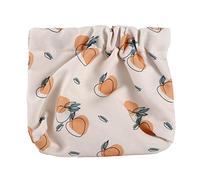 Leaf Spring Lipstick Cosmetic Bag, Data Cable Storage Bag, Self-Closing Cute Printing Coin Money Pouch for Cosmetics Jewelry Coin Lipstick(Apricot)