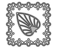 Leaf Square Frame Metal Cutting Die for Scrapbooking, Die Cuts for Card Making, Metal Stencils Scrapbooking DIY Tool (15#)