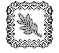 Leaf Square Frame Metal Cutting Die for Scrapbooking, Die Cuts for Card Making, Metal Stencils Scrapbooking DIY Tool (16#)