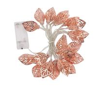 Leaf String Lights, 20 LED Rose Gold Leaf Lights Battery Operated for Indoor Outdoor Christmas Tree Party Door Decoration