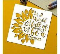 Leaf Sunflower Layering Reusable Stencils for Crafts,Letter Flower Painting Stencil for Wood DIY Art Craft Drawing Templates for Painting on Wood Wall Cake Card Scrapbooking Paper